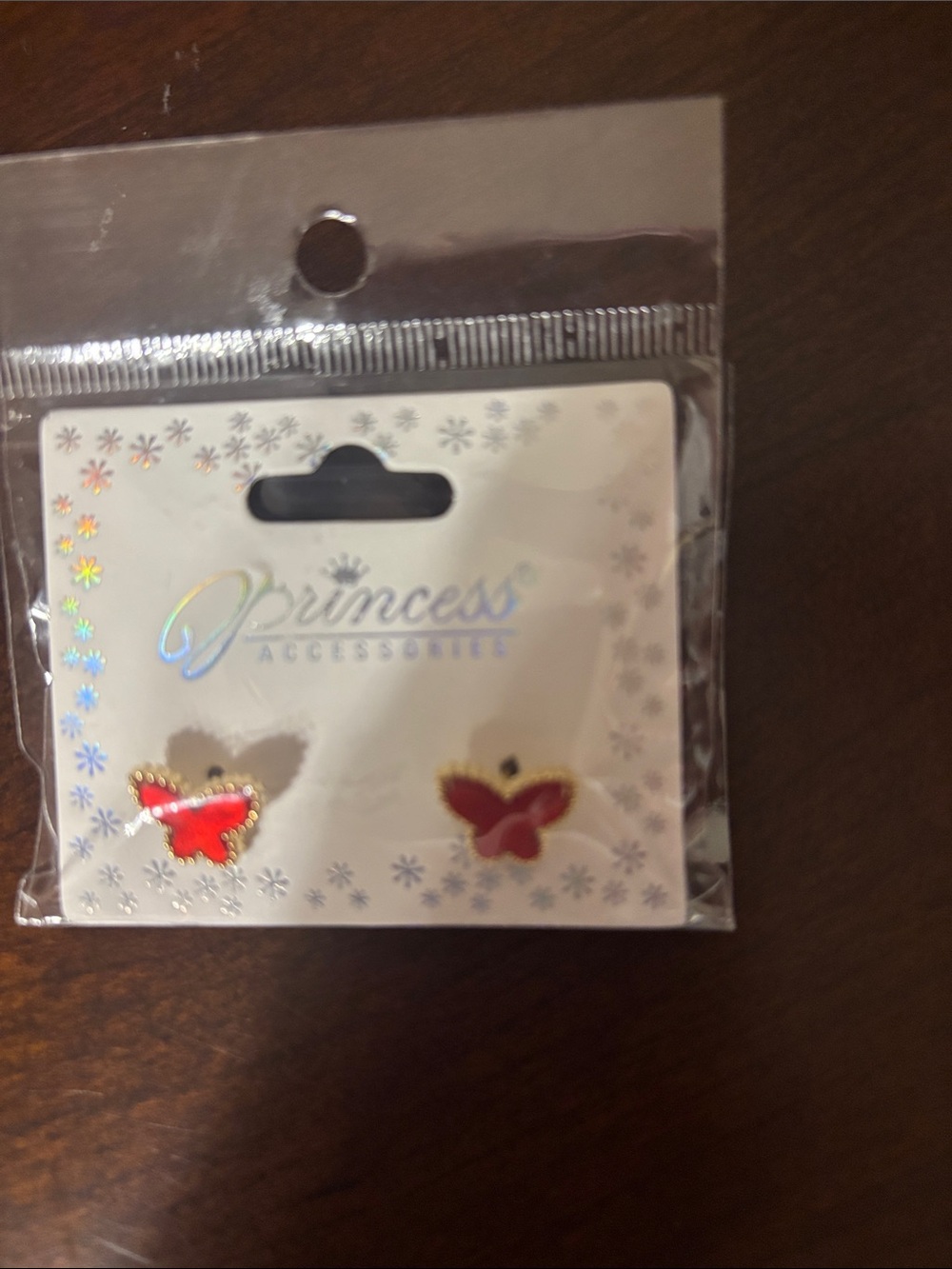 NIP Red Butterfly Kids Stud Earrings